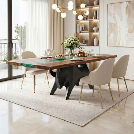 Metal Table Base 803 Bullos 28.5" H – bold bull-inspired pedestal base handcrafted from heavy-duty powder-coated steel in matte black. This sculptural metal base features powerful muscular curves and a wide sturdy foundation (1,000 lbs capacity), perfect for large custom dining tables, designer cafes, or boutique displays. A premium DIY furniture base and heavy-duty steel table base designed for marble, glass, or wood tops in industrial, minimalist, and Scandinavian interiors.