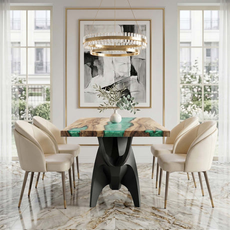 Metal Table Base 803 Bullos 28.5" H – bold bull-inspired pedestal base handcrafted from heavy-duty powder-coated steel in matte black. This sculptural metal base features powerful muscular curves and a wide sturdy foundation (1,000 lbs capacity), perfect for large custom dining tables, designer cafes, or boutique displays. A premium DIY furniture base and heavy-duty steel table base designed for marble, glass, or wood tops in industrial, minimalist, and Scandinavian interiors.