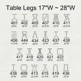 Metal Table Legs - - 24W, 28H inch - Set of 2 pcs metal table legs steel table legs modern coffee table kitchen and dining flowyline design outdoor furniture woodwork dining table handmade furniture rustic dining table reclaimed table industrial & rustic style heavy duty