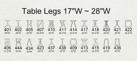 Furniture Legs 405 Haru 28H Modern Metal Dining Table Legs - Set of 2 pcs table legs modern desk live edge table legs industrial wood dining table office desk iron wood table legs sofa large dining table industrial & rustic style heavy duty
