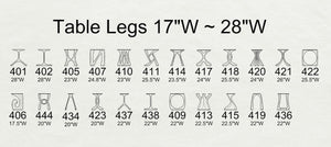 Metal Table Legs - 417 Xavier - 24W, 28H inch - Set of 2 pcs metal legs desk legs; flowyline; home decor; computer table legs; outdoor furniture 2