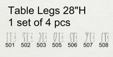 Metal Table Legs - 508 Faras - 9W, 28H inch - Set of 4 pcs metal table legs furniture desk legs kitchen and dining dine table woodwork hand made living room table diy table u legs industrial table leg wood