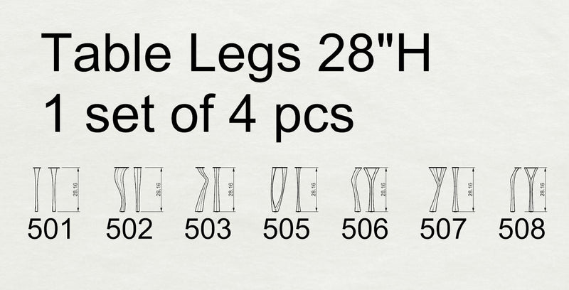 Metal Table Legs - 508 Faras - 9W, 28H inch - Set of 4 pcs metal table legs furniture desk legs kitchen and dining dine table woodwork hand made living room table diy table u legs industrial table leg wood