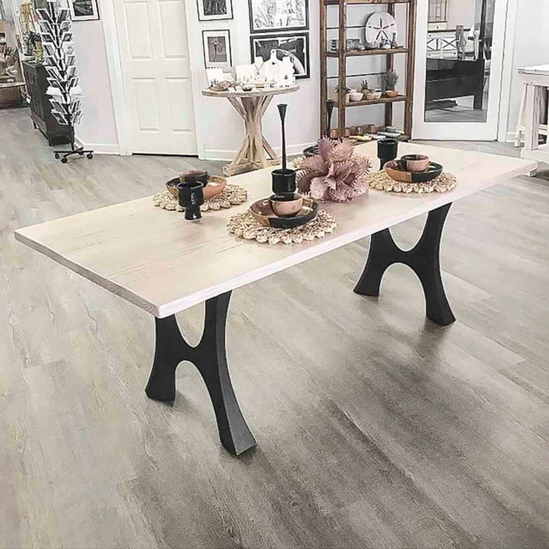 Furniture Legs 405 Haru 28H Modern Metal Dining Table Legs - Set of 2 pcs table legs modern desk live edge table legs industrial wood dining table office desk iron wood table legs sofa large dining table industrial & rustic style heavy duty