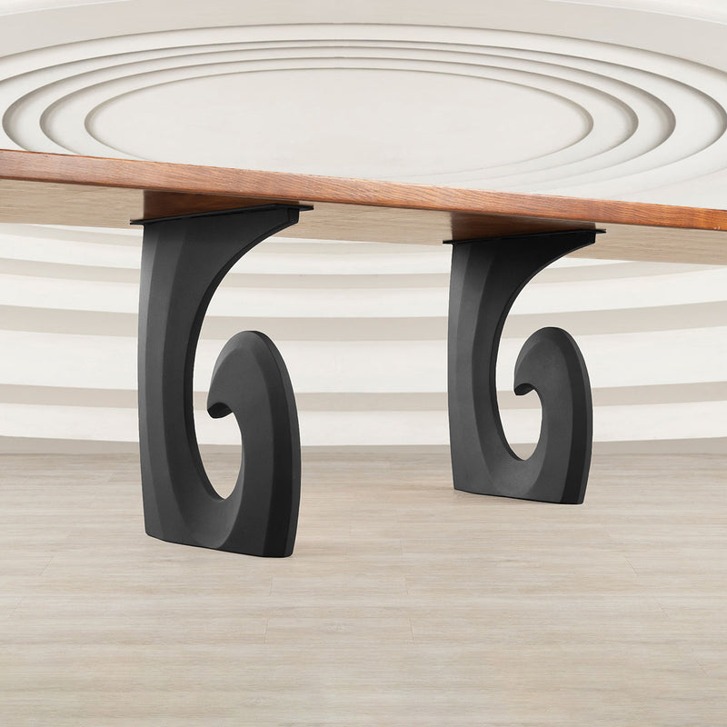 Table Legs 406 Luma 28H for Modern Dining with Live Edge Tabletop