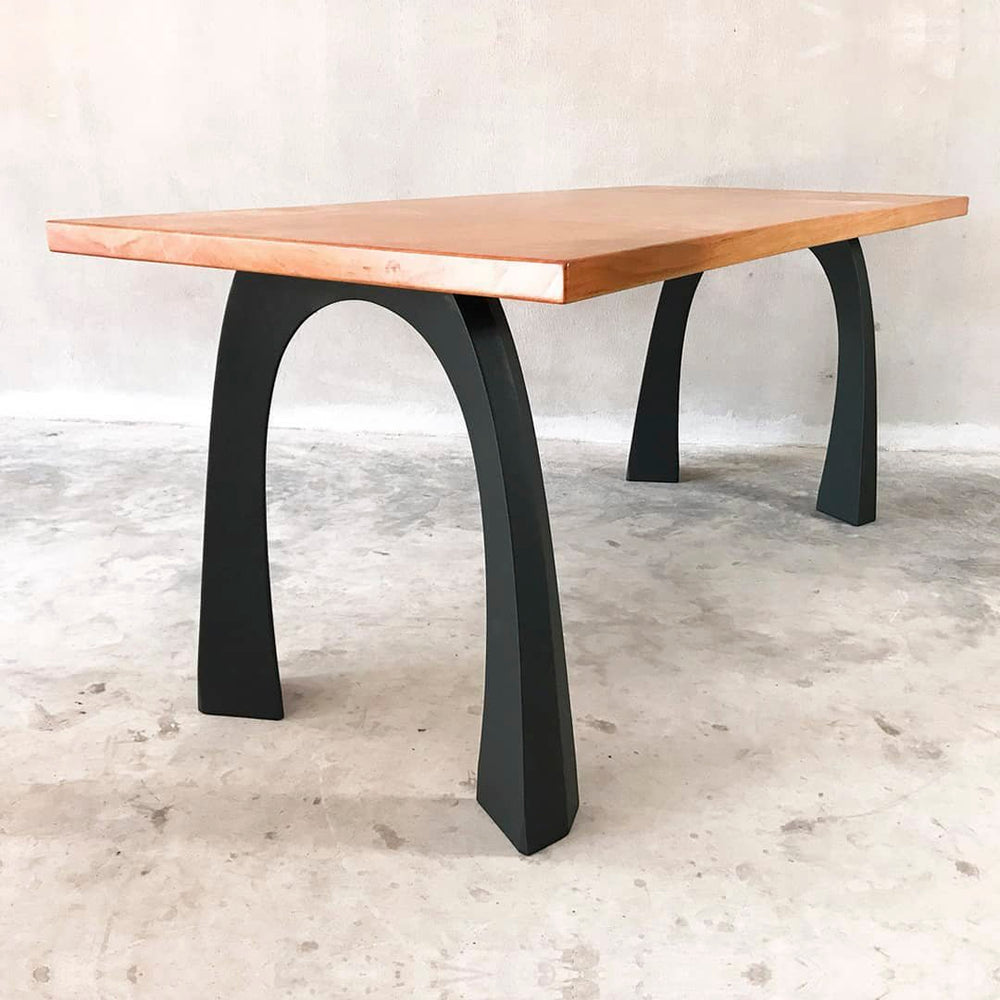 0229×kano - flow line table short - 418 Curva 28 Inch Dining Table Curved Legs | Flowyline Design