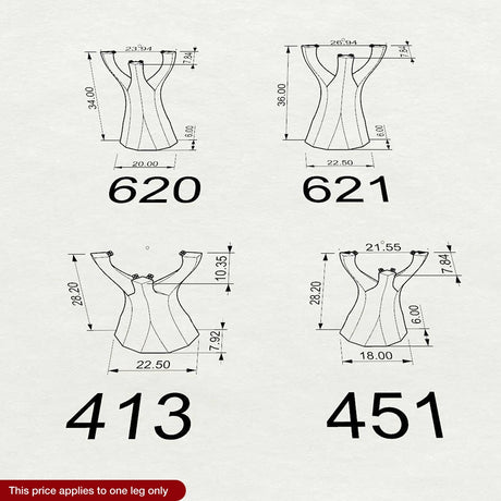 Technical drawing of a dress with measurements on a white background