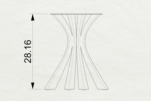 Metal Table Legs - 420 Akro - 24W, 28H inch - Set of 2 pcs metal table legs furniture dining table wooden legs steel flowyline design iron live edge table legs wood sofa hallway table entryway table industrial & rustic style heavy duty flowyline design