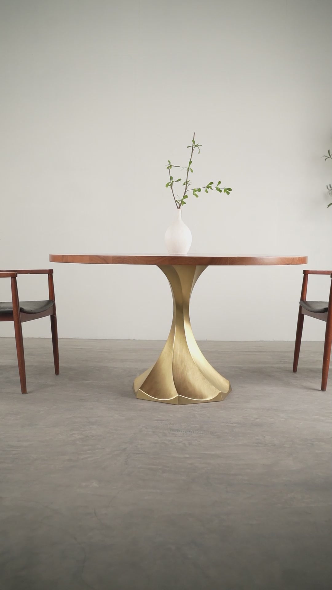 Gold Table Base 311 Lithe 28H Handmade Brass Metal table base metal table bases table base only dining table base metal base for dining table table pedestal base metal metal base dining table heavy duty table base
