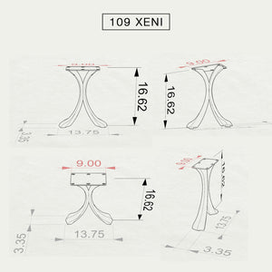 Bench Legs 109 Xeni - 13W, 16H inch - Set of 2 pcs of FlowyLine Design Coffee Table Base for DIY furniture dining home decor epoxy woodworkbench furniture legs steel table coffee table legs modern outdoor bench dining bench handmade furniture rustic table legs narrow wood bench entryway x bench legs