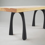 Bench Legs 116 Nura - 11W, 16H inch - Set of 2 pcs of FlowyLine Design Coffee Table Base for DIY furniture dining home decor epoxy woodworkmetal table bench legs furniture coffee table outdoor bench mid century modern pipe shelf unique coffee table End narrow bench metal legs for bench