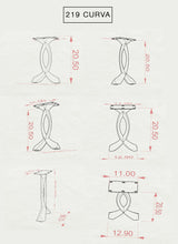 End Table Legs 219 Curva 20H Mid-Century Modern Style for Woodworking