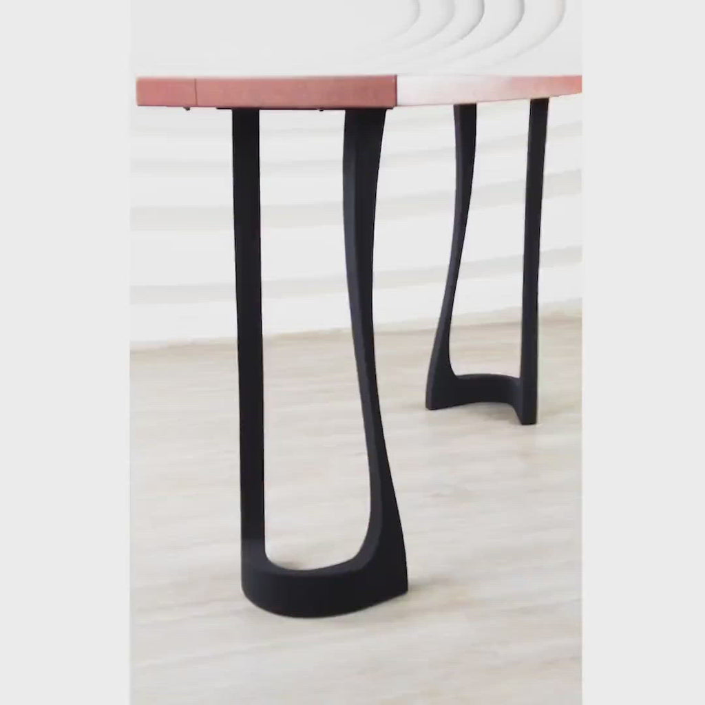 Metal Counter Table Legs - 605 Uzar - 34H inch - Set of 2 pcs metal table legs console table desk legs  coffee counter table outdoor furniture handmade furniture  computer epoxy side table entryway bar table round counter height table