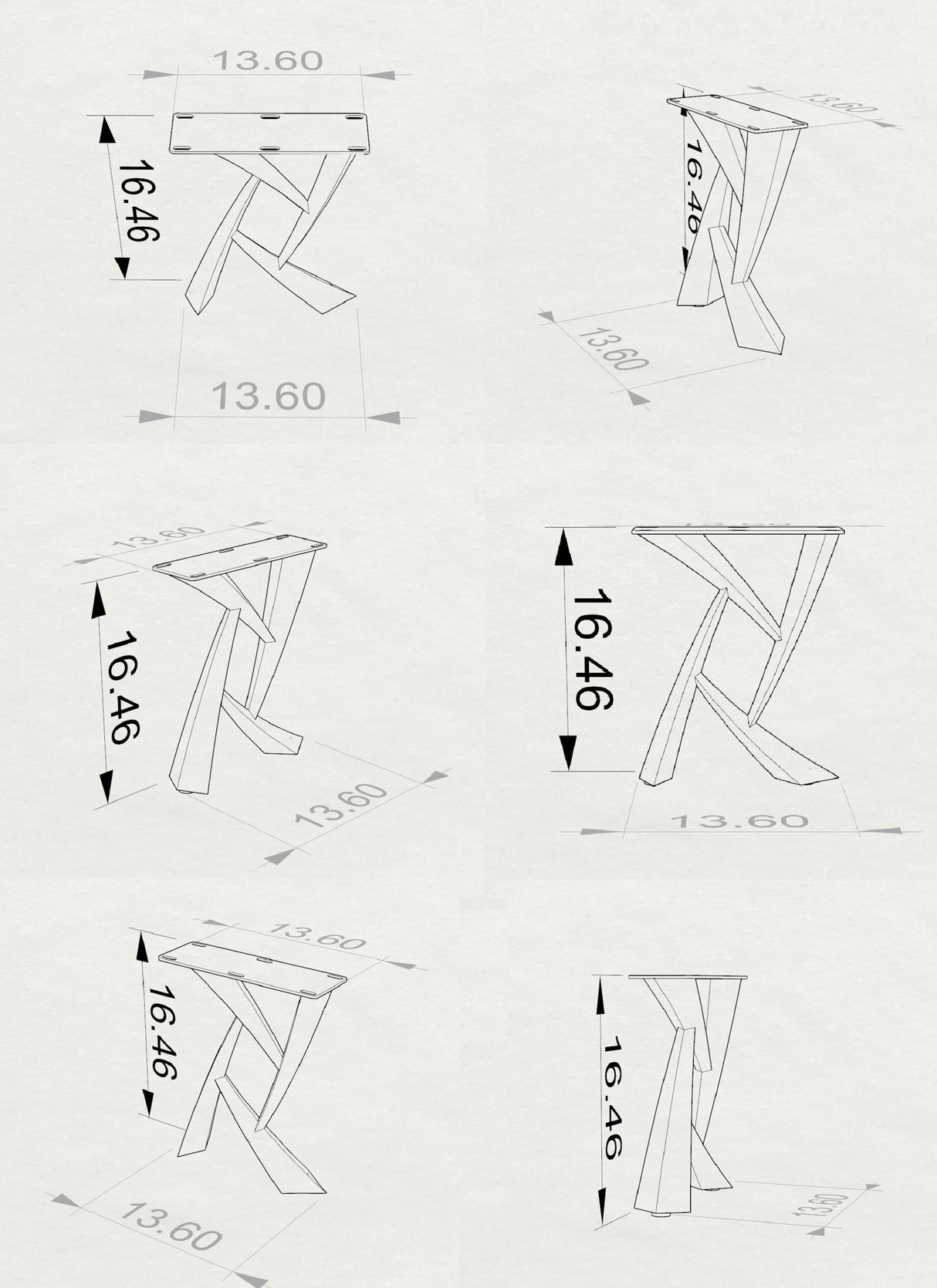 Bench Legs 107 Draco - 13W, 16H inch - Set of 2 pcs of FlowyLine Coffee Table Base for DIY furniture dining home decor epoxy woodworkbench legs coffee table outdoor furniture metal Small Coffee Table cabinet legs epoxy mold c channel hair pin legs walnut legs tapered upholstered metal legs for bench