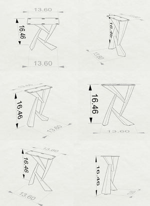 Bench Legs 107 Draco - 13W, 16H inch - Set of 2 pcs of FlowyLine Coffee Table Base for DIY furniture dining home decor epoxy woodworkbench legs coffee table outdoor furniture metal Small Coffee Table cabinet legs epoxy mold c channel hair pin legs walnut legs tapered upholstered metal legs for bench