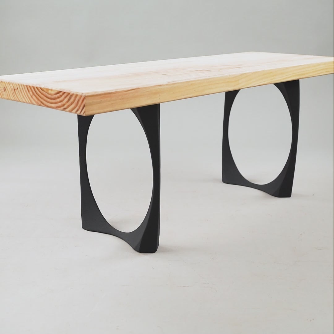 Bench Legs 110 Oria 16H for Woodworking, Live Edge Tabletop Coffee Table Base for DIY furniture dining home decor epoxy woodworkbench legs flowyline legs modern coffee table metal side table kitchen table legs set of bench legs trapezoid c bench frame hair pin legs walnut legs tapered