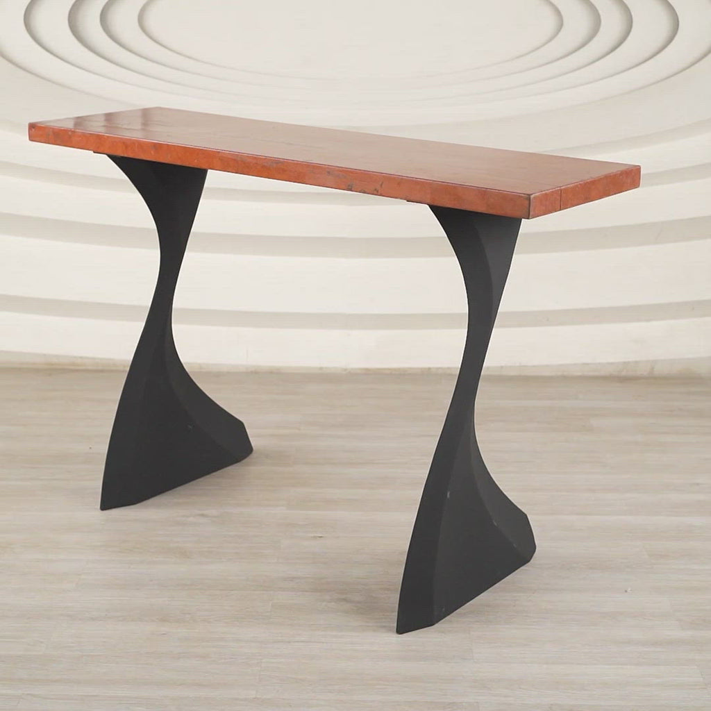 Metal Table Legs of FlowyLine - Good option for DIY easy furniture feet epoxy live edge top with steel. Product is Handmade with iron and powder coating - Free shipping - Returns & exchanges within 14 days, black pedestal curved industrial dining desk custom console frame replacement Dining modern mid century design