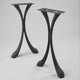 Metal Console Table Legs - 209 Xeni - 15W, 28H inch - Set of 2 pcs metal table legs dining table side table legs counter table console table sofa table legs iron table legs live edge table legs modern desk entryway table flowyline design round counter height table bar table