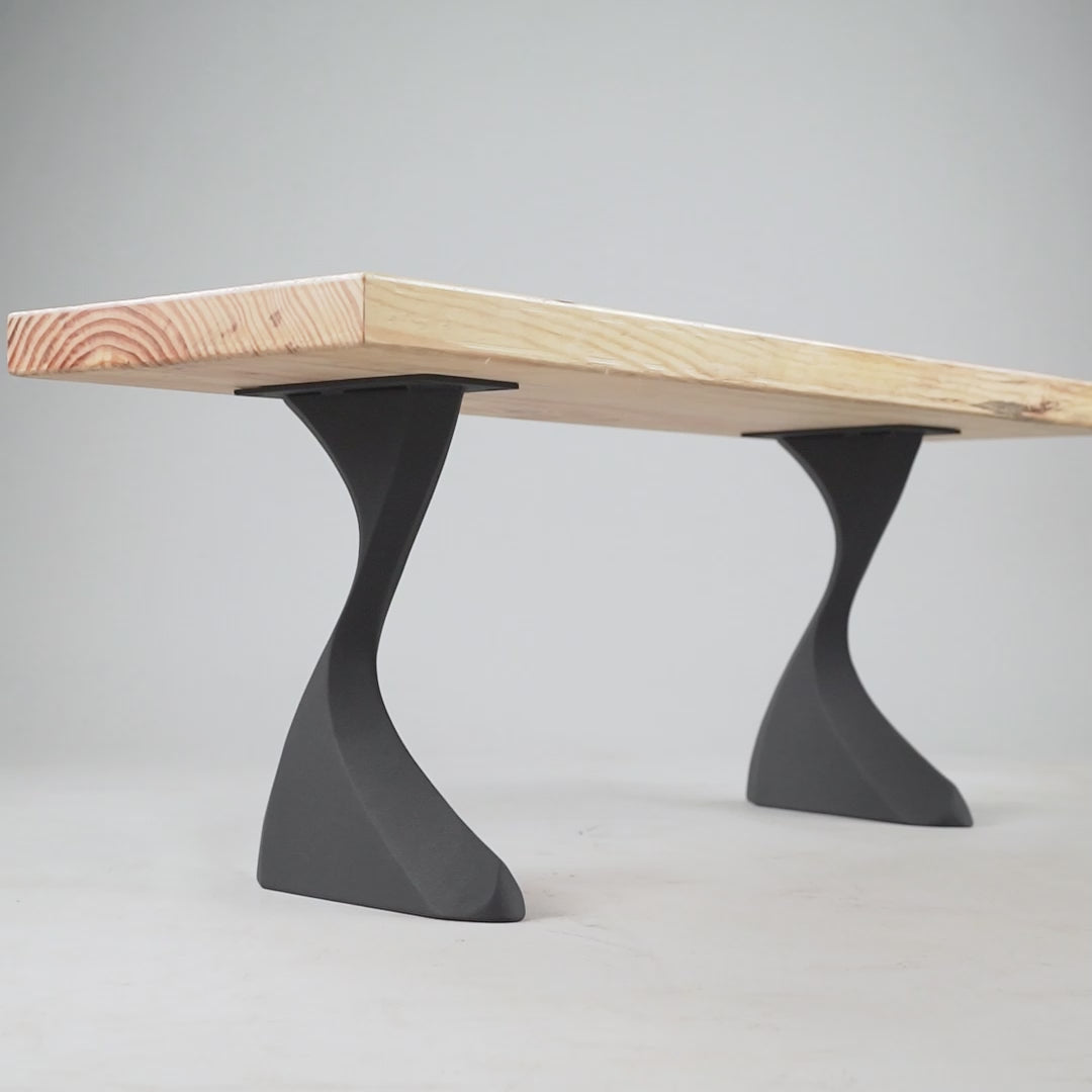 Bench Legs 122 Botas - 16H inch - Set of 2 pcs of FlowyLine Design Coffee Table Base for DIY furniture dining home decor epoxy woodworktable legs steel table bench legs coffee table farmhouse outdoor furniture metal coffee table woodwork industrial narrow wood bench bench for entryway x bench legs