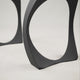 black circular steel bench legs – modern heavy duty metal legs for DIY benches or tables