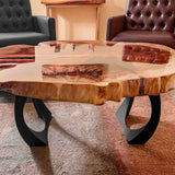 black circular steel bench legs – modern heavy duty metal legs for DIY benches or tables
