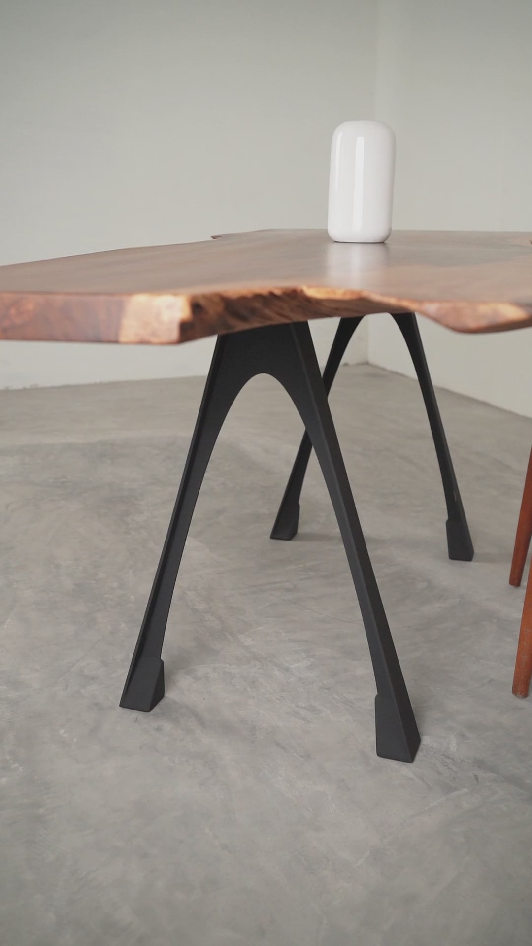 Metal Table Legs - 434 Arlo - 22W, 28H inch - Set of 2 pcs metal table legs furniture dining table kitchen and dining woodwork iron live edge wood sofa hallway table office desk flowyline design industrial & rustic style heavy duty