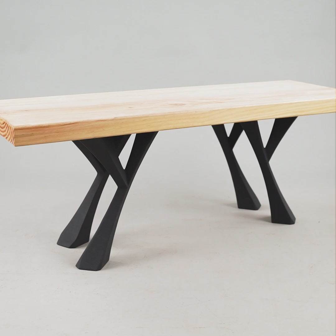 Bench Legs 115 Yami 16H Industrial Metal Furniture FlowyLine Design Coffee Table Base for DIY furniture dining home decor epoxy woodworkmodern coffee table metal bench legs steel x bench legs adjustable stool bench x legs narrow wood bench for entryway modern end table