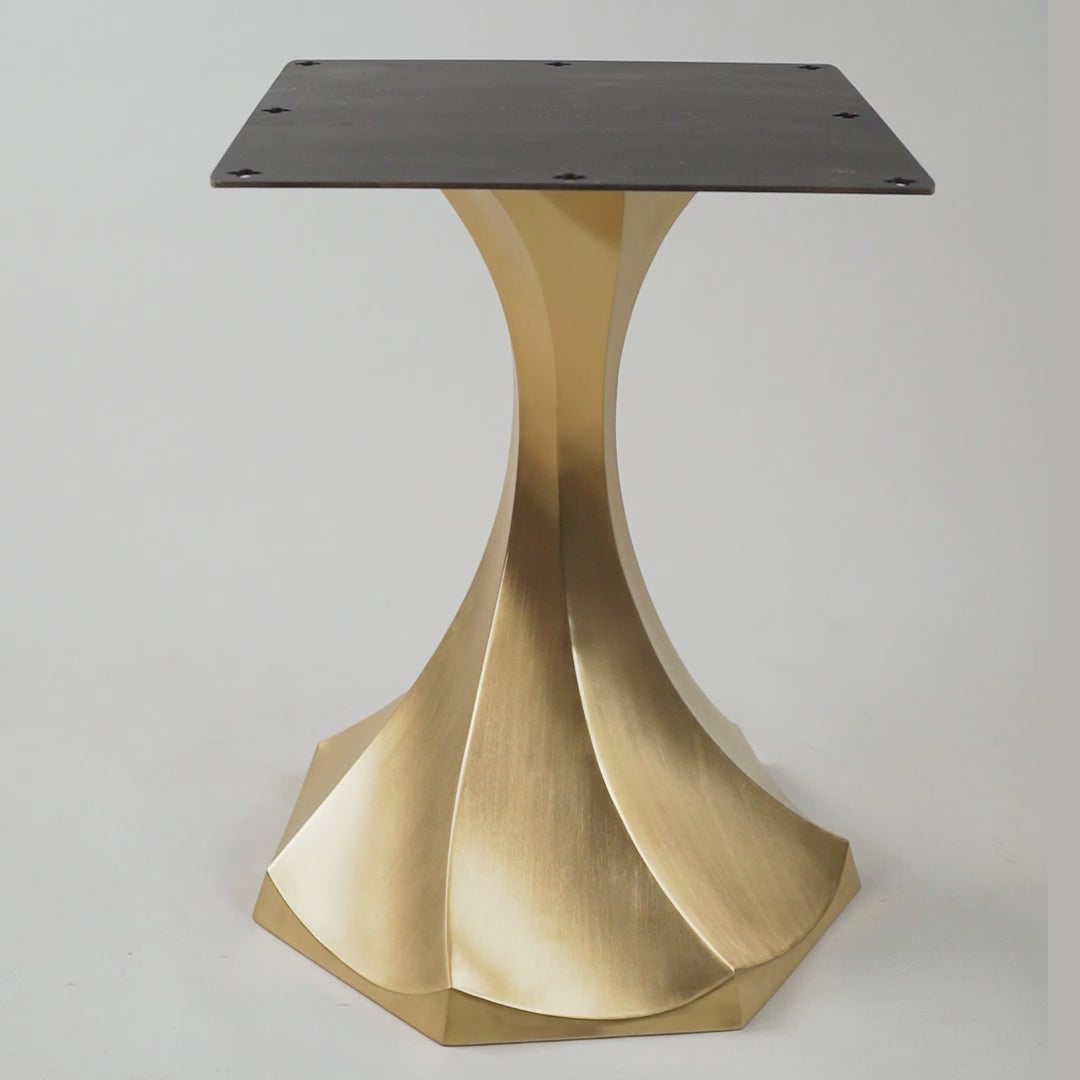 Gold Table Base 311 Lithe 28H Handmade Brass Metal table base metal table bases table base only dining table base metal base for dining table table pedestal base metal metal base dining table heavy duty table base