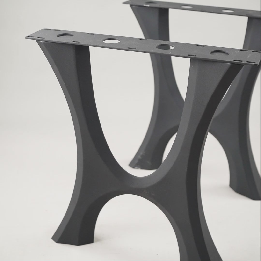 Furniture Legs 405 Haru 28H Modern Metal Dining Table Legs - Set of 2 pcs table legs modern desk live edge table legs industrial wood dining table office desk iron wood table legs sofa large dining table industrial & rustic style heavy duty