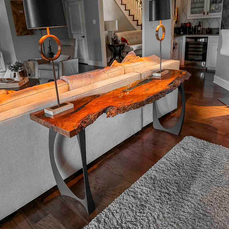 Console Table Legs Metal 211 Cleo 28H Unique Design | Flowyline Design