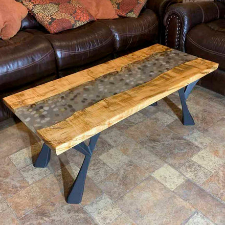 Bench Legs 115 Yami 16H Industrial Metal Furniture FlowyLine Design Coffee Table Base for DIY furniture dining home decor epoxy woodworkmodern coffee table metal bench legs steel x bench legs adjustable stool bench x legs narrow wood bench for entryway modern end table