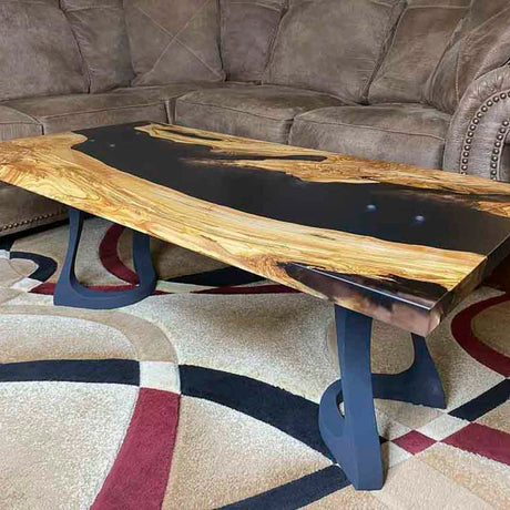 Bench Legs 117 Uzar 16H for Woodworking, Live Edge Tabletop Flowyline Design Coffee Table Base for DIY furniture dining home decor epoxy woodworkbench steel table legs farmhouse outdoor bench metal coffee table round stool legs modern desk small bench charcuterie narrow wood bench modern metal legs for bench