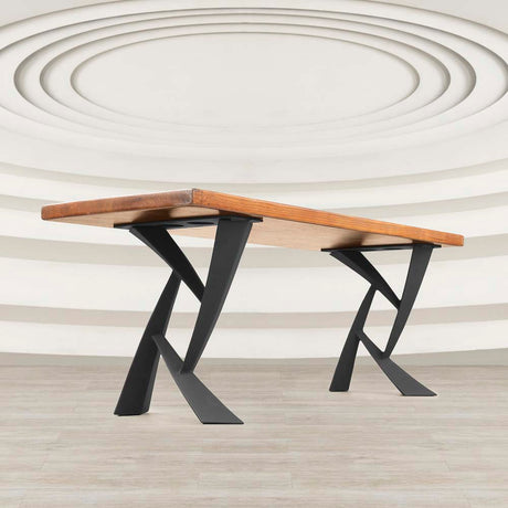 Bench Legs 107 Draco - 13W, 16H inch - Set of 2 pcs of FlowyLine Coffee Table Base for DIY furniture dining home decor epoxy woodworkbench legs coffee table outdoor furniture metal Small Coffee Table cabinet legs epoxy mold c channel hair pin legs walnut legs tapered upholstered metal legs for bench