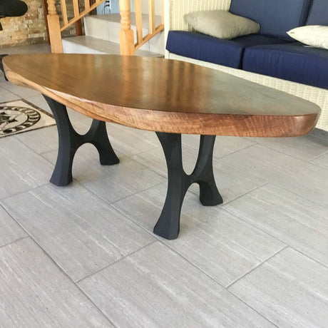 Bench Legs 103 Haru - 13W, 16H inch - Set of 2 pcs of FlowyLine Design Coffee Table Base for DIY furniture dining home decor epoxy woodworkcoffee table legs dining bench outdoor Metal Bench Legs small round coffee table unique narrow wood bench entryway modern metal legs for bench