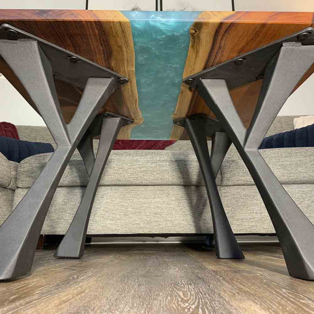 Bench Legs 115 Yami - 4W, 16H inch - Set of 4 pcs of FlowyLine ÃƒÂ¢Ã…â€œÃ¢â‚¬ÂÃƒÂ¯Ã‚Â¸Ã‚Â Coffee Table Base for DIY furniture dining home decor epoxy woodworkmodern coffee table metal bench legs steel x bench legs adjustable stool bench x legs narrow wood bench for entryway modern end table