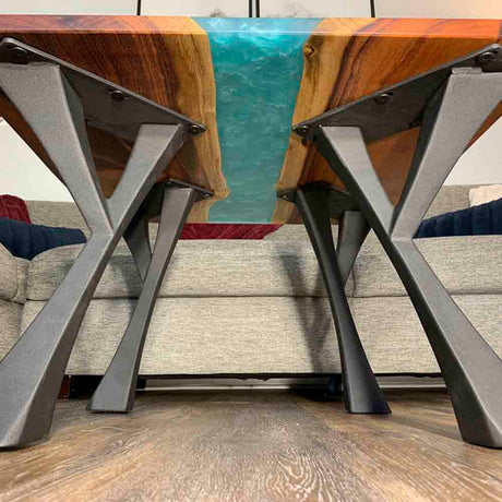Bench Legs 115 Yami - 4W, 16H inch - Set of 4 pcs of FlowyLine ÃƒÂ¢Ã…â€œÃ¢â‚¬ÂÃƒÂ¯Ã‚Â¸Ã‚Â Coffee Table Base for DIY furniture dining home decor epoxy woodworkmodern coffee table metal bench legs steel x bench legs adjustable stool bench x legs narrow wood bench for entryway modern end table