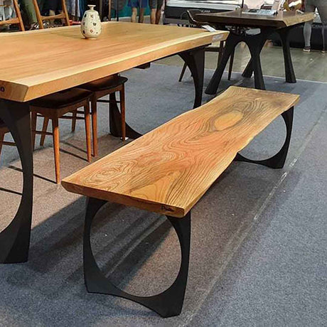 Bench Legs 110 Oria 16H for Woodworking, Live Edge Tabletop Coffee Table Base for DIY furniture dining home decor epoxy woodworkbench legs flowyline legs modern coffee table metal side table kitchen table legs set of bench legs trapezoid c bench frame hair pin legs walnut legs tapered