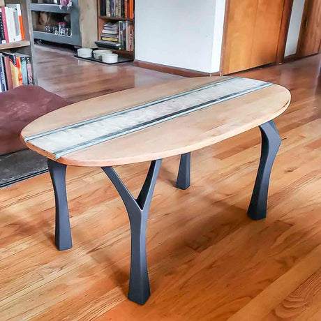Bench Legs 118 Faras 16H Modern Steel Furniture Flowyline Design Coffee Table Base for DIY furniture dining home decor epoxy woodworkbench legs coffee table outdoor furniture metal Small Coffee Table cabinet legs epoxy mold c channel hair pin legs walnut legs tapered upholstered metal legs for bench