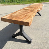 wishbone metal bench legs for modern coffee table base Flowyline Design