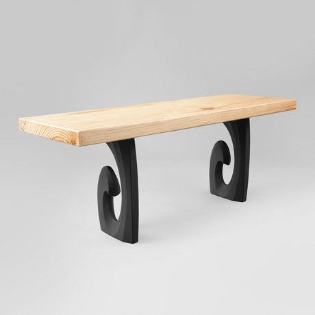 Bench Legs 124 Luma - 16H inch - Set of 2 pcs of Flowyline Design Coffee Table Base for DIY furniture dining home decor epoxy woodwork  furniture legs steel modern metal coffee table side table bench legs furniture feet walnut legs tapered upholstered bench bench legs metal bench legs bench legs metal work bench legs table bench legs modern bench legs bench table legs