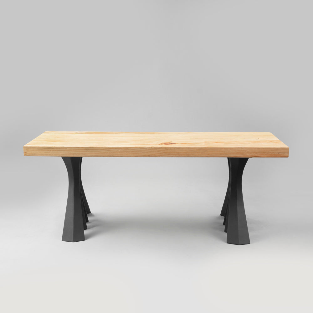 BYO TABLE D LEG 120×60 OAK Dako Natural Oak Wood Dining Table for 6, Japandi Style