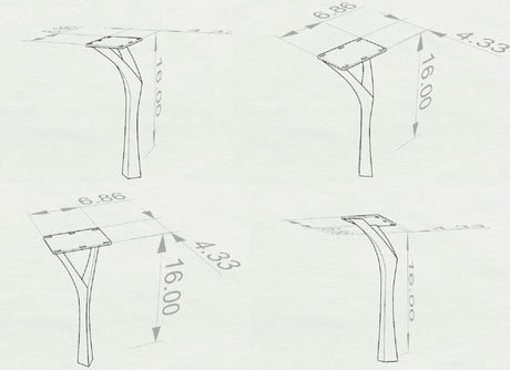 Bench Legs 118 Faras 16H Modern Steel Furniture Flowyline Design Coffee Table Base for DIY furniture dining home decor epoxy woodworkbench legs coffee table outdoor furniture metal Small Coffee Table cabinet legs epoxy mold c channel hair pin legs walnut legs tapered upholstered metal legs for bench
