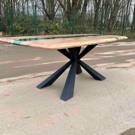 Metal Table Base - 313 Summa - 43, 20, 28H inch dining table base coffee Pedestal base base for table top tulip table base steel side table granite iron trestle table base home and living industrial and rustic style heavy duty