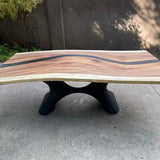 Metal Table Base - 310 Hoshi - 50, 21, 28H inch metal table legs table base steel mid century modern Pedestal stand kitchen base for table top trestle table base granite iron flowyline design home and living industrial and rustic style heavy duty