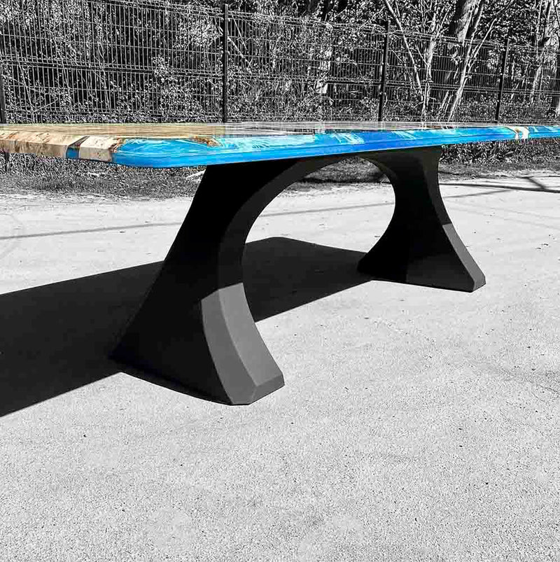 Metal Table Base - 305 Arco Base - 70, 21, 28H inch table legs pedestal table base round dining table tulip table trestle table dining table outdoor furniture steel table base mid century modern iron granite table base home and living industrial and rustic style heavy duty