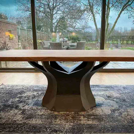 Metal Table Base - 303 Namu - 31, 22, 28H inch round table base farmhouse furniture legs coffee table base dining table base Pedestal table Base base for round table wooden dining table mid century modern home and living industrial and rustic style heavy duty