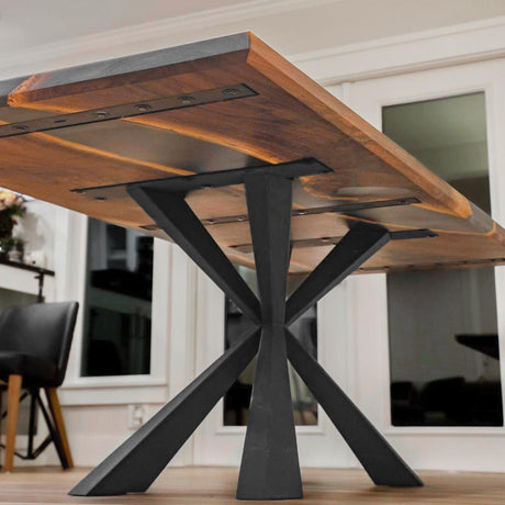 Metal Table Base - 313 Summa - 43, 20, 28H inch dining table base coffee Pedestal base base for table top tulip table base steel side table granite iron trestle table base home and living industrial and rustic style heavy duty