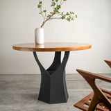 Metal Table Base - 319 Namu - 20, 20, 28H inch dining table base tulip Pedestal table Base wooden metal diy table base farmhouse table legs wood table base home and living industrial and rustic style heavy duty