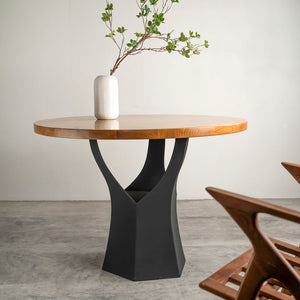 Metal Table Base - 319 Namu - 20, 20, 28H inch dining table base tulip Pedestal table Base wooden metal diy table base farmhouse table legs wood table base home and living industrial and rustic style heavy duty