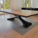 Metal Table Base - 306 Xerxes - 70, 27, 28H inch; dining table steel; table base mid century modern; iron table base; flowyline design; table legs; pedestal table base; coffee round base for table top